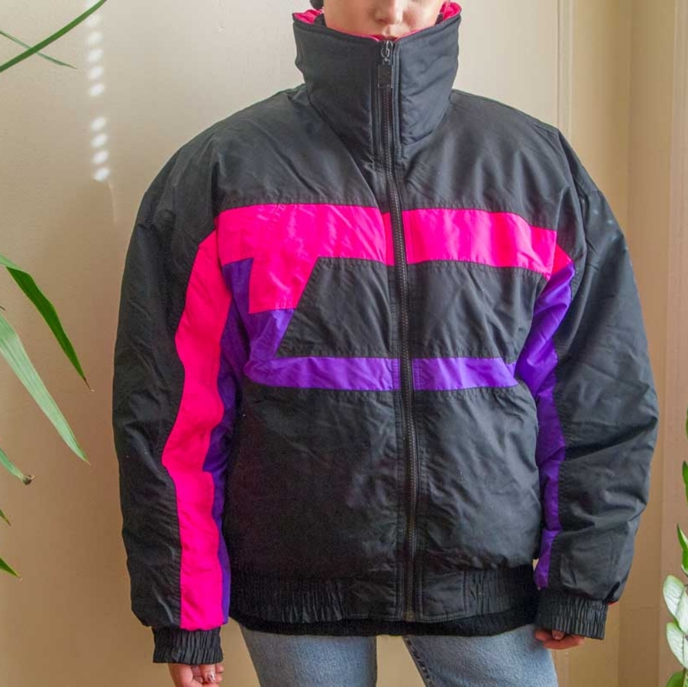 Vintage down ski coat